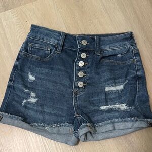 SO Blue Distressed Jean Shorts